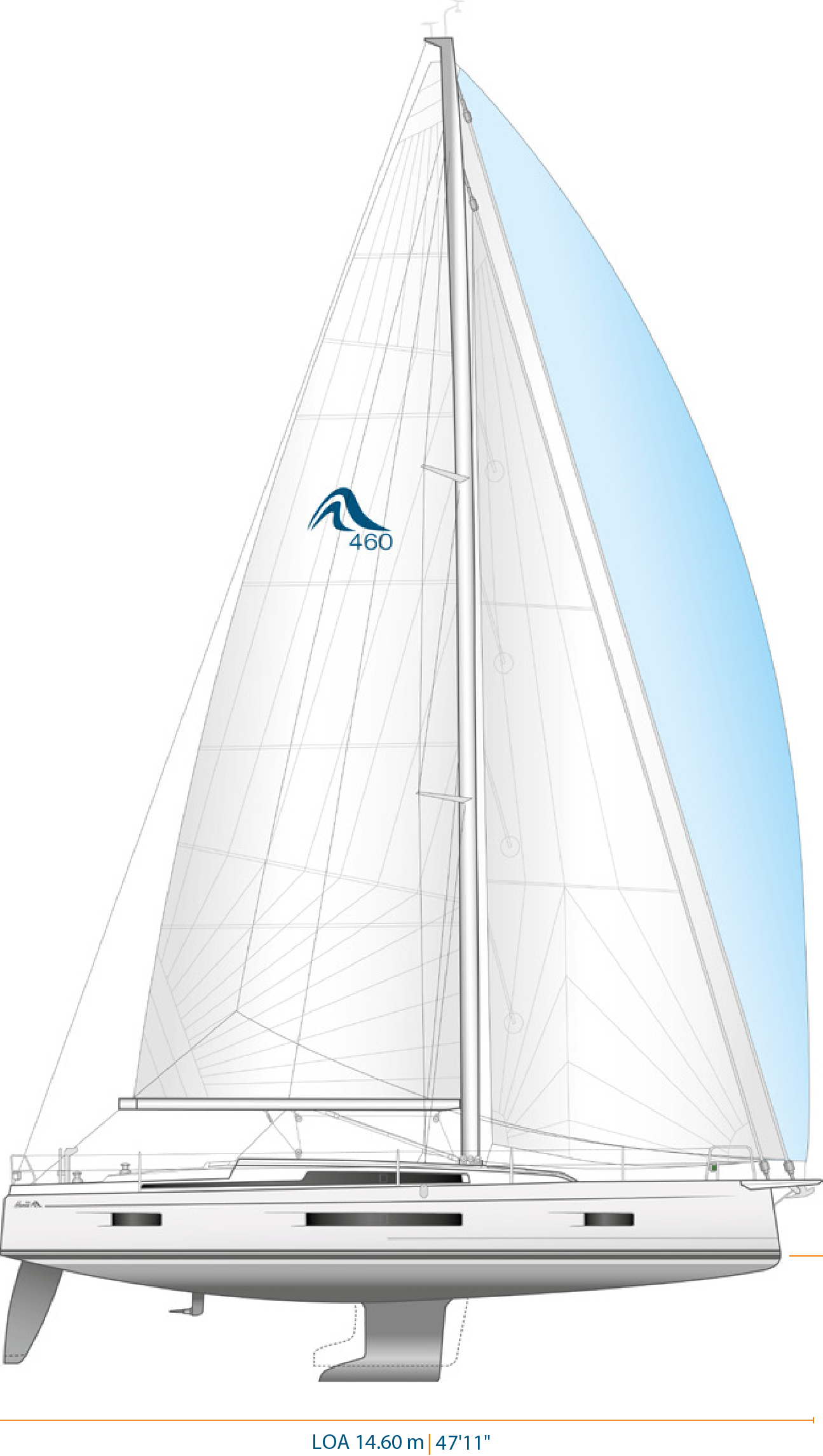 Hanse 460 boat model